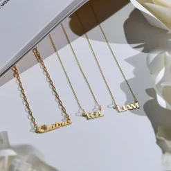 Gatsby Name Necklace - 10K Solid Gold