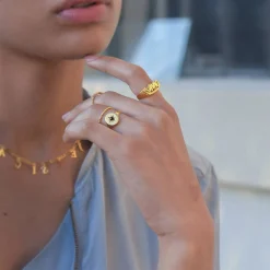 Glisten Dot Ring - Gold Plated