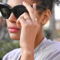 Glisten Dot Ring - Rose Gold Plated