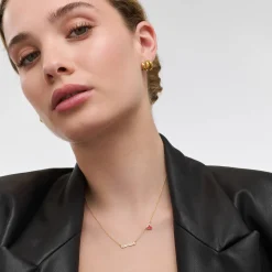 Heartbeat Name Necklace - 14K Solid Gold