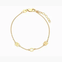 Inez Initial Bracelet/Anklet - Gold Vermeil