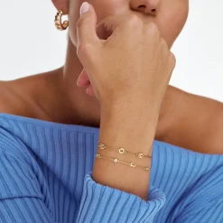 Inez Initial Bracelet/Anklet - Gold Vermeil