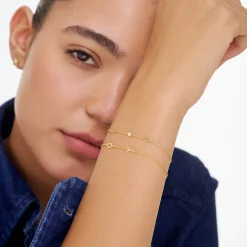 Inez Initial Bracelet/Anklet - 14K Solid Gold