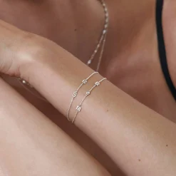 Inez Initial Bracelet/Anklet - Silver