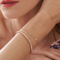 Inez Initial Bracelet/anklet - Rose Gold Vermeil
