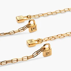Initial Lock Necklace - Gold Vermeil