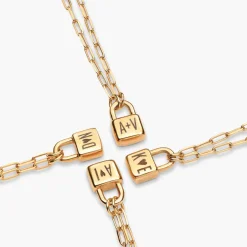 Initial Lock Necklace - Gold Vermeil