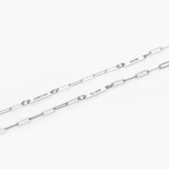 Ivy Name Paperclip Chain Anklet - Silver