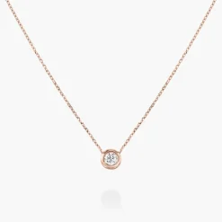 Juno Diamond Necklace - Rose Gold Plating