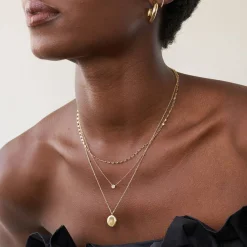 Juno Diamond Necklace - Rose Gold Plating