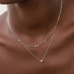 Juno Diamond Necklace - Silver