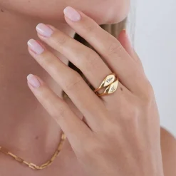 Kara Custom Name Ring - Gold Vermeil