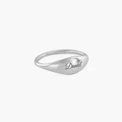 Kara Custom Name Ring - Silver