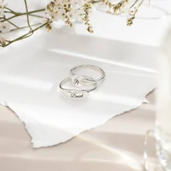 Kara Custom Name Ring - Silver