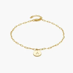 Lilian Initial Anklet Chain - Gold Vermeil