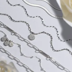 Margo Mirror Chain Bracelet/Anklet - Silver