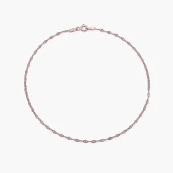 Margo Mirror Chain Bracelet/Anklet - Rose Gold Plating