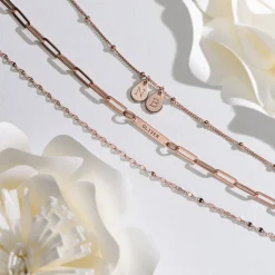 Margo Mirror Chain Bracelet/Anklet - Rose Gold Plating