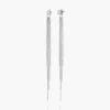Mimosa Long Tassel Stud with 0.1 CT Diamond - Silver