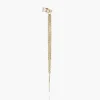 Mimosa Long Tassel Stud with Trio Diamond 0.45 CT Diamond - 14k Solid Gold