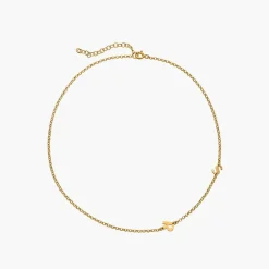 Mini Initial Choker Necklace - Gold Vermeil