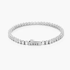 3mm Moissanite Tennis Bracelet - Silver