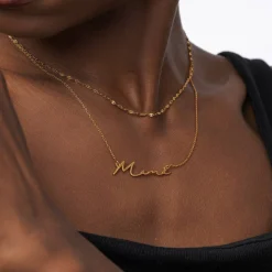 Mon Petit Name Necklace - Gold Plated