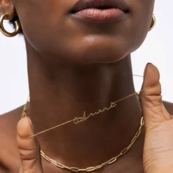 Mon Petit Name Necklace - 14K Solid Gold