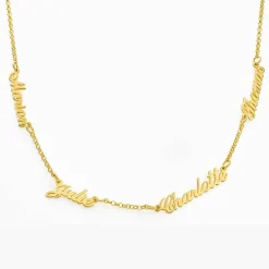 Multiple Name Necklace - Gold Vermeil