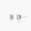 Oval Diamond Stud Earrings 0.6 CT - 14k White Gold