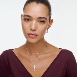 Pillar Bar Necklace - Silver