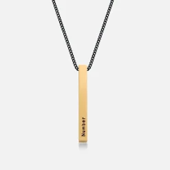 Pillar Bar Necklace for Men - Gold Vermeil