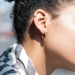 Play it By Ear Link Earrings - Rose Gold Plated