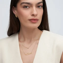 Princess Multi-Diamond Necklace with 0.3 ct Custom Diamond - Gold Vermeil