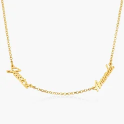 Real Love Multiple Name Necklace - Gold Vermeil