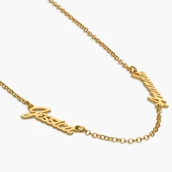 Real Love Multiple Name Necklace - Gold Vermeil