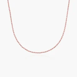 Rope Chain Necklace - Rose Gold Plated
