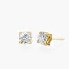 Round Diamond Stud Earrings 0.6 CT - 14k Solid Gold