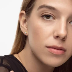 Round Diamond Stud Earrings 0.6 CT - 14k Solid Gold