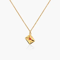 Sealed with a Kiss Necklace- Gold Vermeil