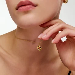 Sealed with a Kiss Necklace- Gold Vermeil