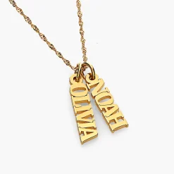 Singapore Chain Name Necklace - Gold Vermeil
