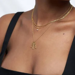 Singapore Chain Name Necklace - Gold Vermeil