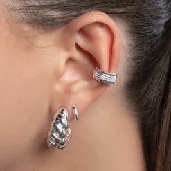 Small Classic Huggie - Silver