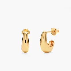 Small Dome Huggie - 14k Solid Gold