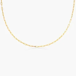 Small Paperclip Chain Necklace - Gold Vermeil