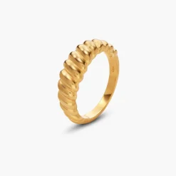 Small Pastry Dome Ring- Gold Vermeil