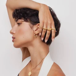 Small Pastry Dome Ring- Gold Vermeil