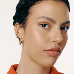 Small Scalloped Hoop - Gold Vermeil