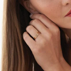 Smooth Hailey Stackable Ring - 14K Solid Gold